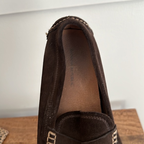 Men’s sz 10M bannan republic shoes loafers suede genuine leather - Picture 3 of 4